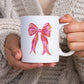 Pink Painted Bow Mug