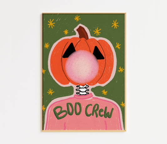 Boo Crew Hand Drawn Print