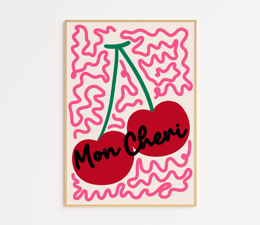 Mon Cheri Print - in Pink