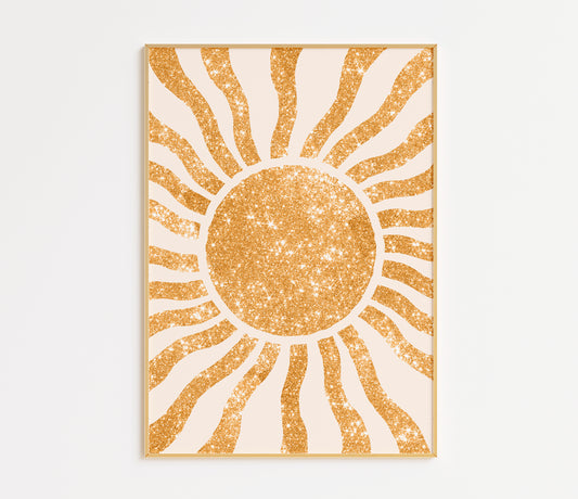 Glittered Sunshine Boho Print