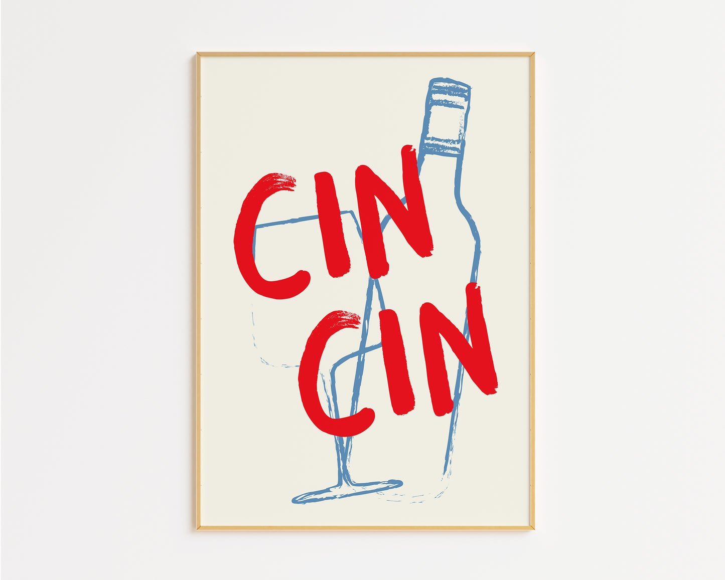 Cin Cin Illustrated Print